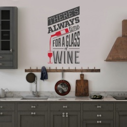 Sticker Bucatarie - There is always time for wine - Img 3