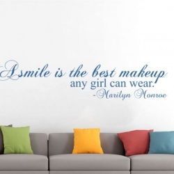 Sticker De Perete A Smile Is The Best Makeup - Img 3