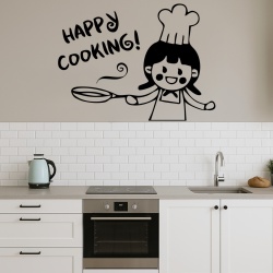 Sticker De Perete Happy Cooking
