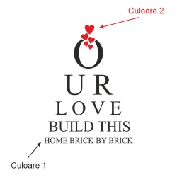 Sticker De Perete Our Love Build This Home Brick By Brick - Img 7