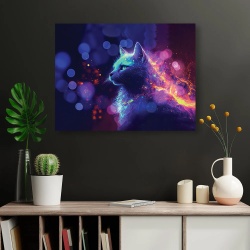 Tablou Beautiful rainbow cat - Img 2