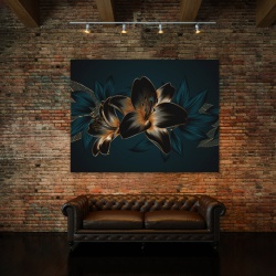 Tablou Canvas Beautiful Golden Lilies - Img 3