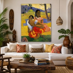 Tablou Canvas - "Femei tahitiene pe plajă"