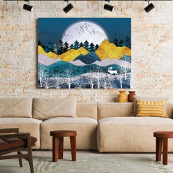 Tablou Canvas Full Moon Magical Forest - Img 1