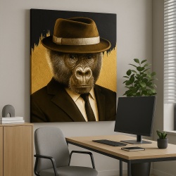 Tablou Canvas - Golden Monkey with Hat