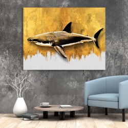 Tablou Canvas - Golden shark - Img 2