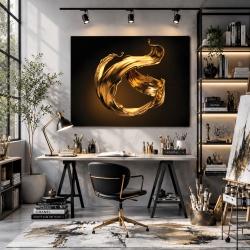 Tablou Canvas Golden Splash