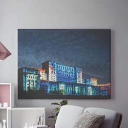 Tablou Canvas Inserare Peste Casa Poporului
