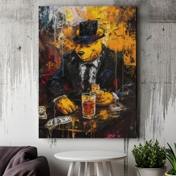 Tablou Canvas Inspirațional - Gangster Winnie the Pooh
