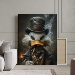 Tablou Canvas Inspirațional - Realistic Scrooge McDuck - Img 2