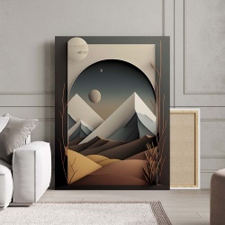 Tablou Canvas Modern Abstract - Abstract landscape with mountains