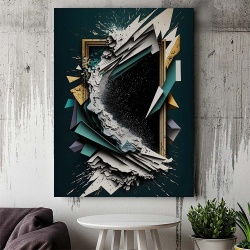 Tablou Canvas Modern Abstract - Exploding 3D frame