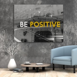 Tablou Canvas Motivational - Be positive (raindrops) - Img 4