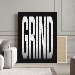 Tablou Canvas Motivational - Grind (big letters on concrete) - Img 2