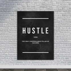 Tablou Canvas Motivational - Hustle (definition - black) - Img 2