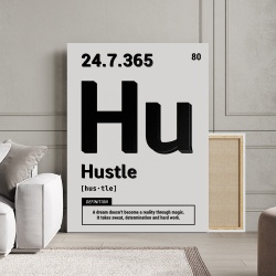 Tablou Canvas Motivational - Hustle (element on white)