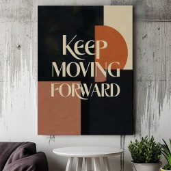 Tablou Canvas Motivational - Keep moving forward (crumpled paper) - Img 4