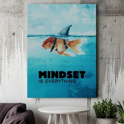 Tablou Canvas Motivational - Mindset (brave fish) - Img 3
