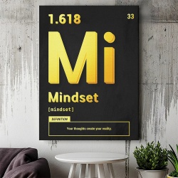 Tablou Canvas Motivational - Mindset (gold) - Img 4
