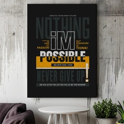 Tablou Canvas Motivational - Motivational quotes (black modern layout) - Img 2
