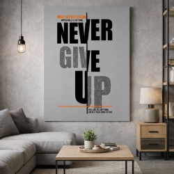Tablou Canvas Motivational - Never give up (magazine cover)