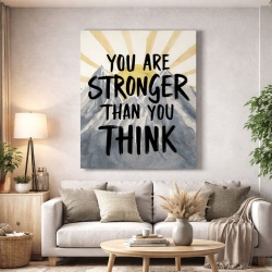 Tablou Canvas Motivational - You are stronger (watercolor)