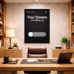 Tablou Canvas Motivational - Your dreams are calling you (black)