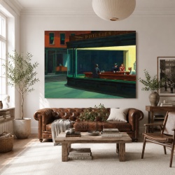 Tablou Canvas "Nighthawks" - Oamenii nopții