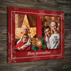 Tablou Canvas Personalizat - 2 poze si mesaj de Craciun - Img 4