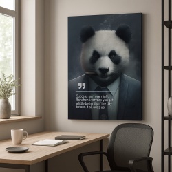 Tablou Canvas Personalizat - Business Animals - Panda - Img 4
