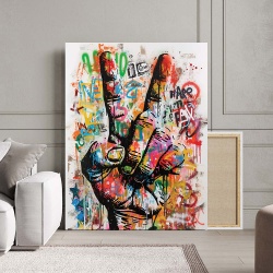Tablou Canvas - Pop-art victory - Img 2