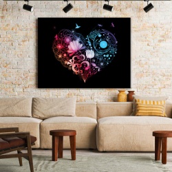 Tablou Canvas Rainbow Glowing Heart