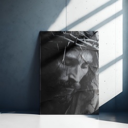 Tablou canvas Reflecții Divine cu Isus și Coroana de Spini - Img 2