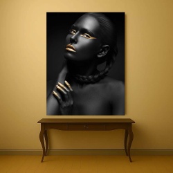 Tablou Canvas - Tribal black portrait