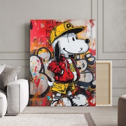 Tablou Canvas - Urban Art Snoopy - Img 2