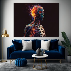Tablou Fire skeleton - Img 2