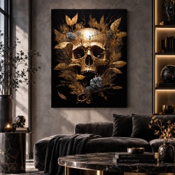 Tablou Gold leaf skull