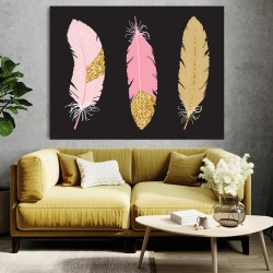 Tablou Golden colorful feathers - Img 4
