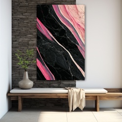 Tablou Marmura cu straturi negre si roz (081)
