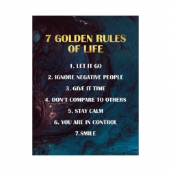 Tablou Motivational - 7 golden rules - Img 3