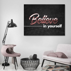 Tablou Motivational - Believe in yourself (bronze)