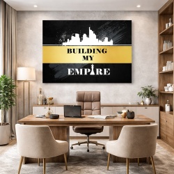 Tablou Motivational - Building my empire (gold)
