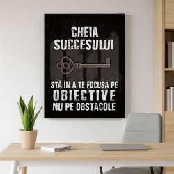 Tablou Motivational - Cheia Succesului (Old Grunge)