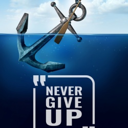 Tablou Motivational - Never Give Up (Anchor) - Img 4