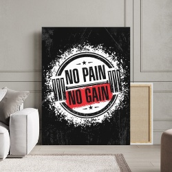 Tablou Motivational - No pain no gain (white stamp) - Img 2
