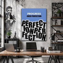 Tablou Motivational - Progress Over Perfection