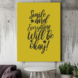 Tablou Motivational - Smile and will be ok - Img 3