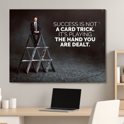 Tablou Motivational - Success Is Not A Card Trick
