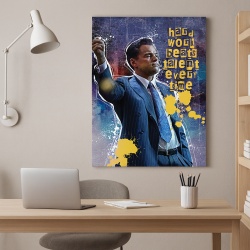 Tablou Motivational - Wolf of Wall Street (Hard Work)