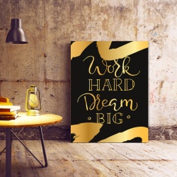 Tablou Motivational - Work Hard (Gold) - Img 4